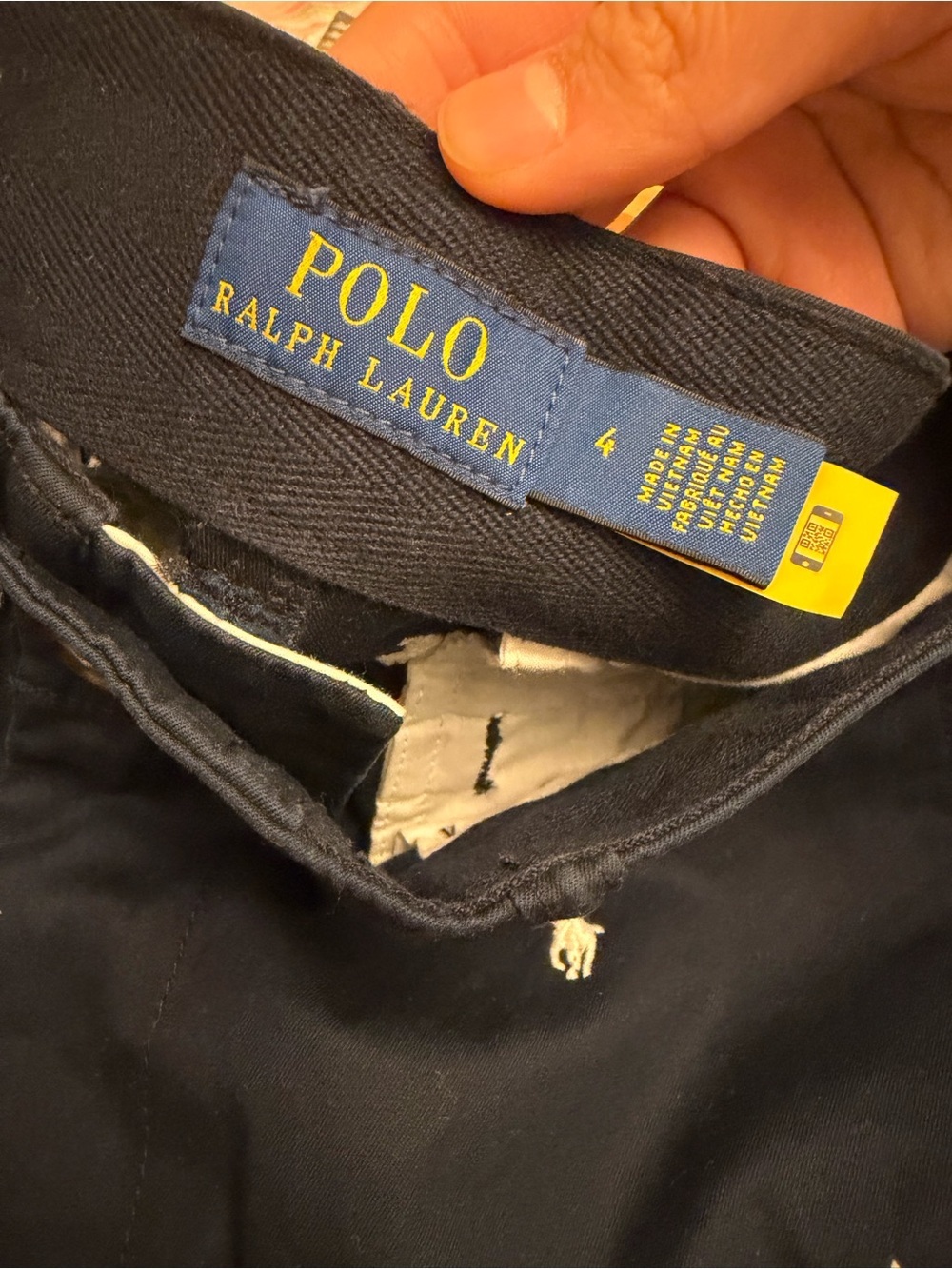 Ralph Lauren Navy Blue Polo Player Embroidered Women’s Shorts - Picture 10 of 10